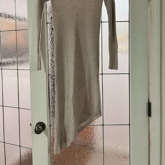 All Saints Taupe Merino Dress - Picture 2 of 4